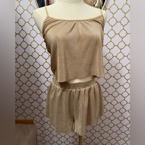 Gold silky Sleepwear Set small